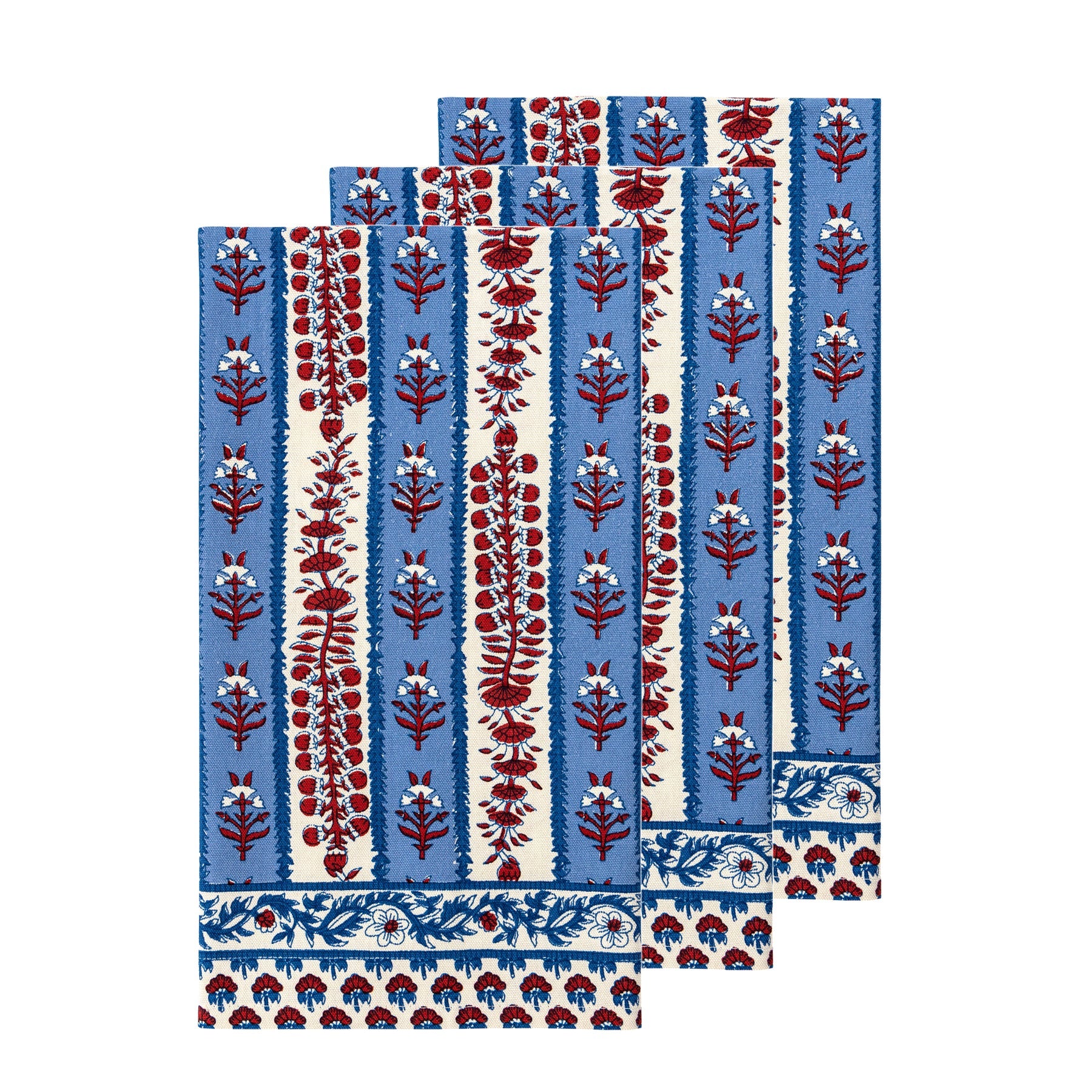 Avignon Tea Towel Red & Blue