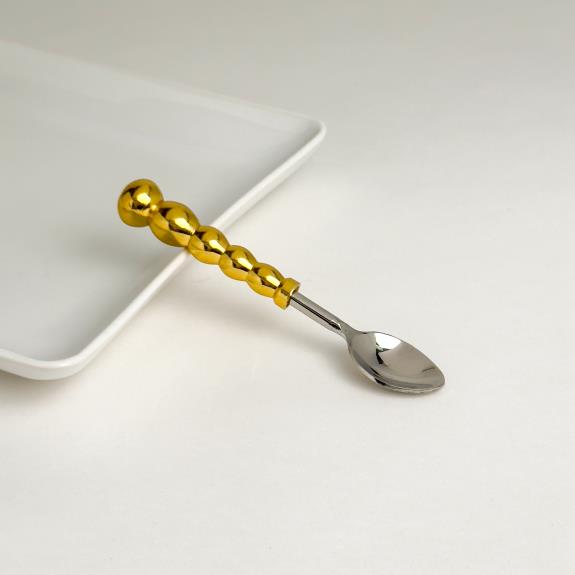 Gold Beaded Coffee Spoon