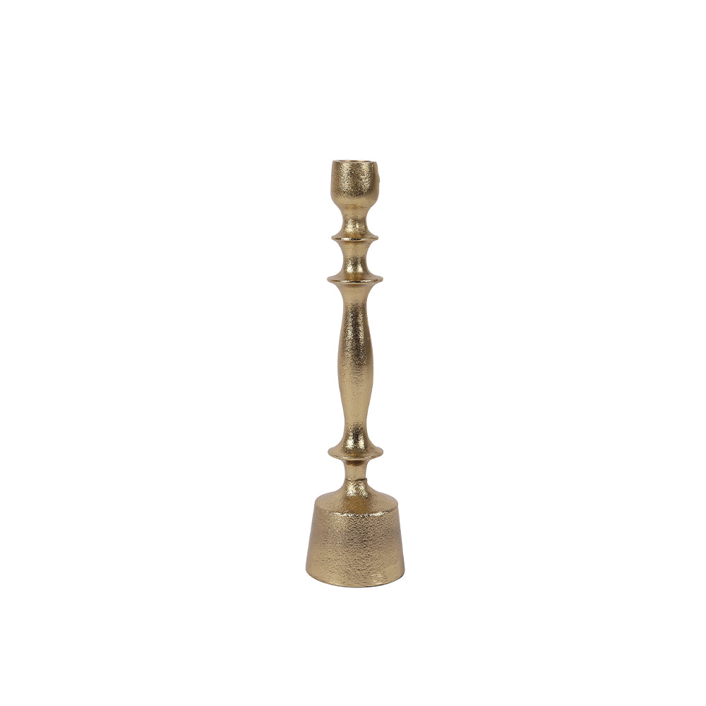 Gold Taper 12" Candle Holder