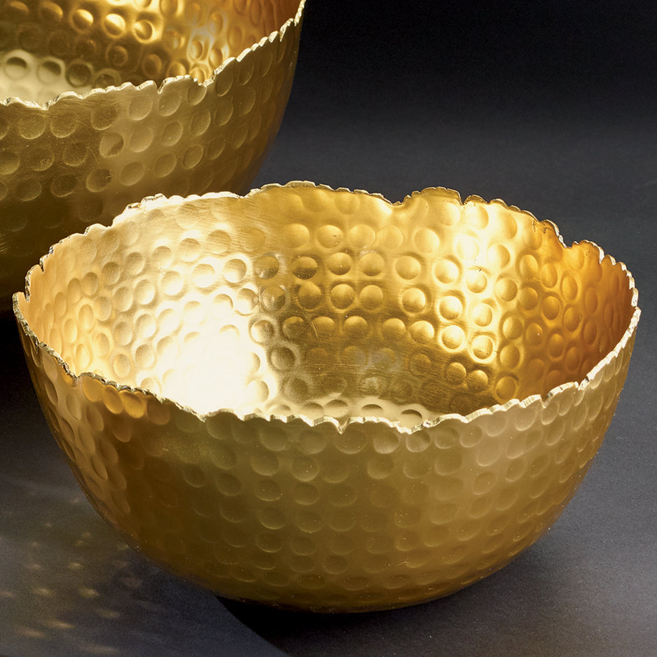 Gilded Gold Hammered Bowl
