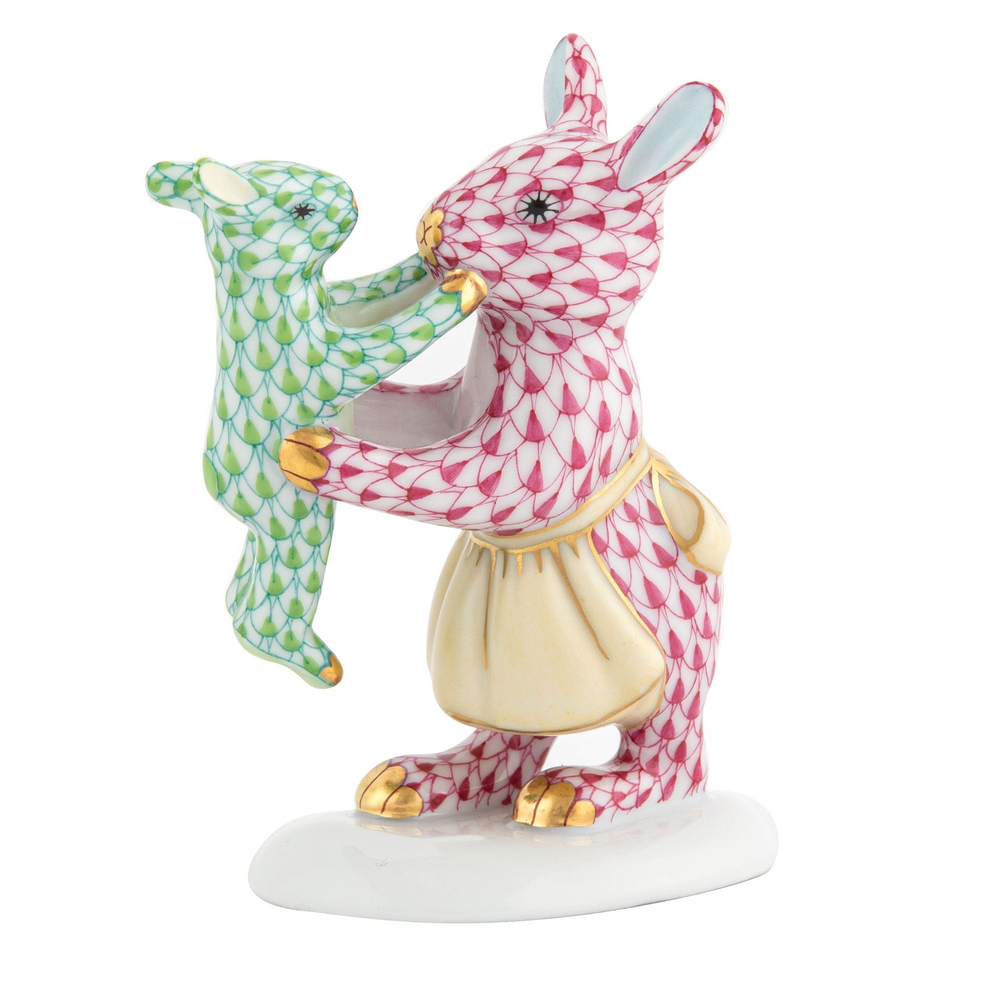 MOTHER BUNNY WITH CHILD - RASPBERRY-KEYLIME