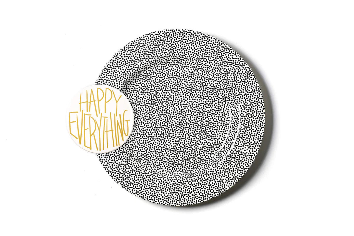 Black Small Dot Big Entertaining Round Platter