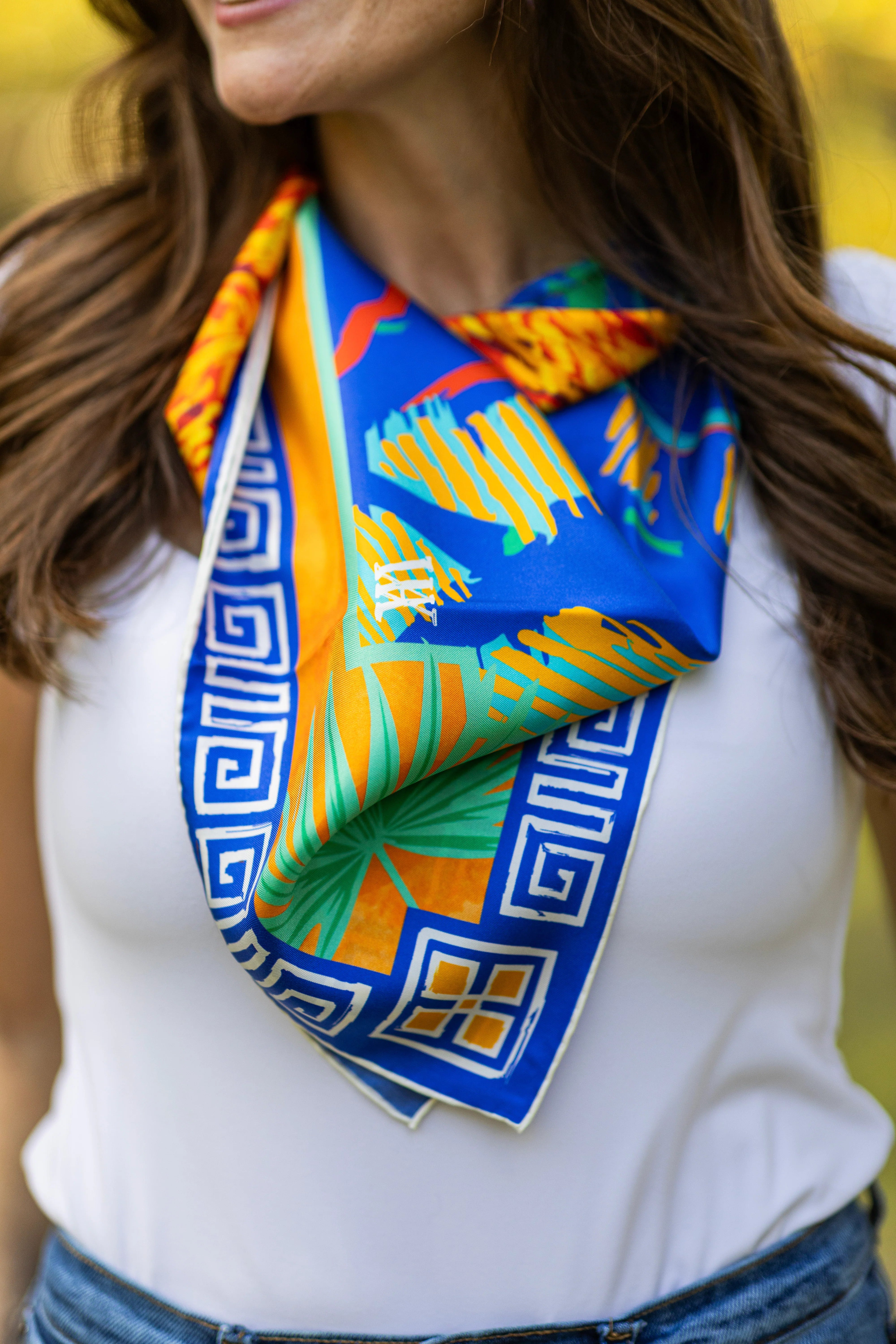 Swamp Ocmulgee Alligator Silk Scarf