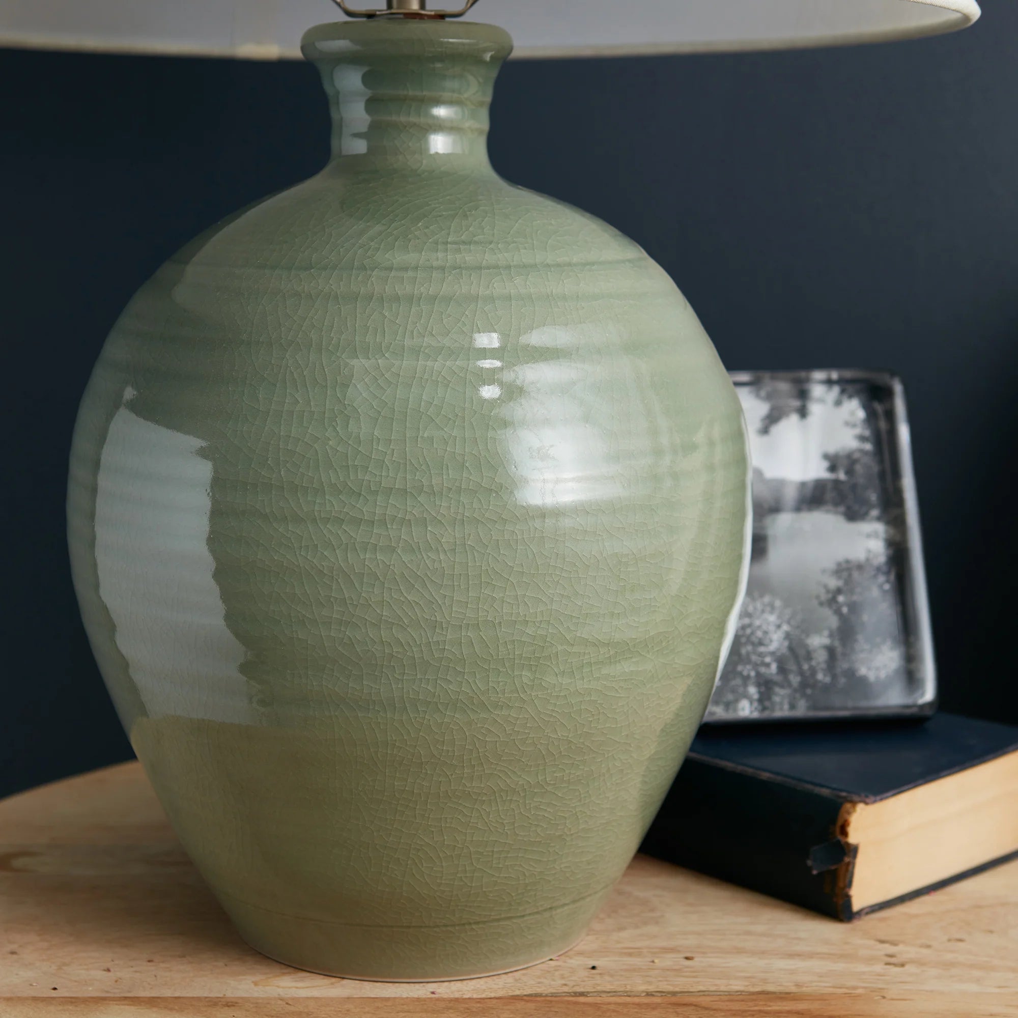 Crackle Celadon Belmont Lamp