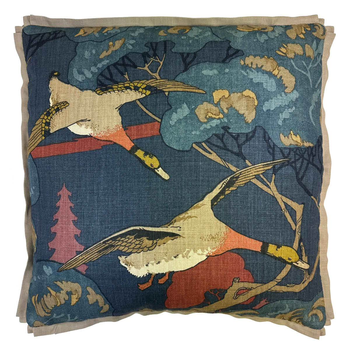Grand Flying Ducks Decorative Pillow