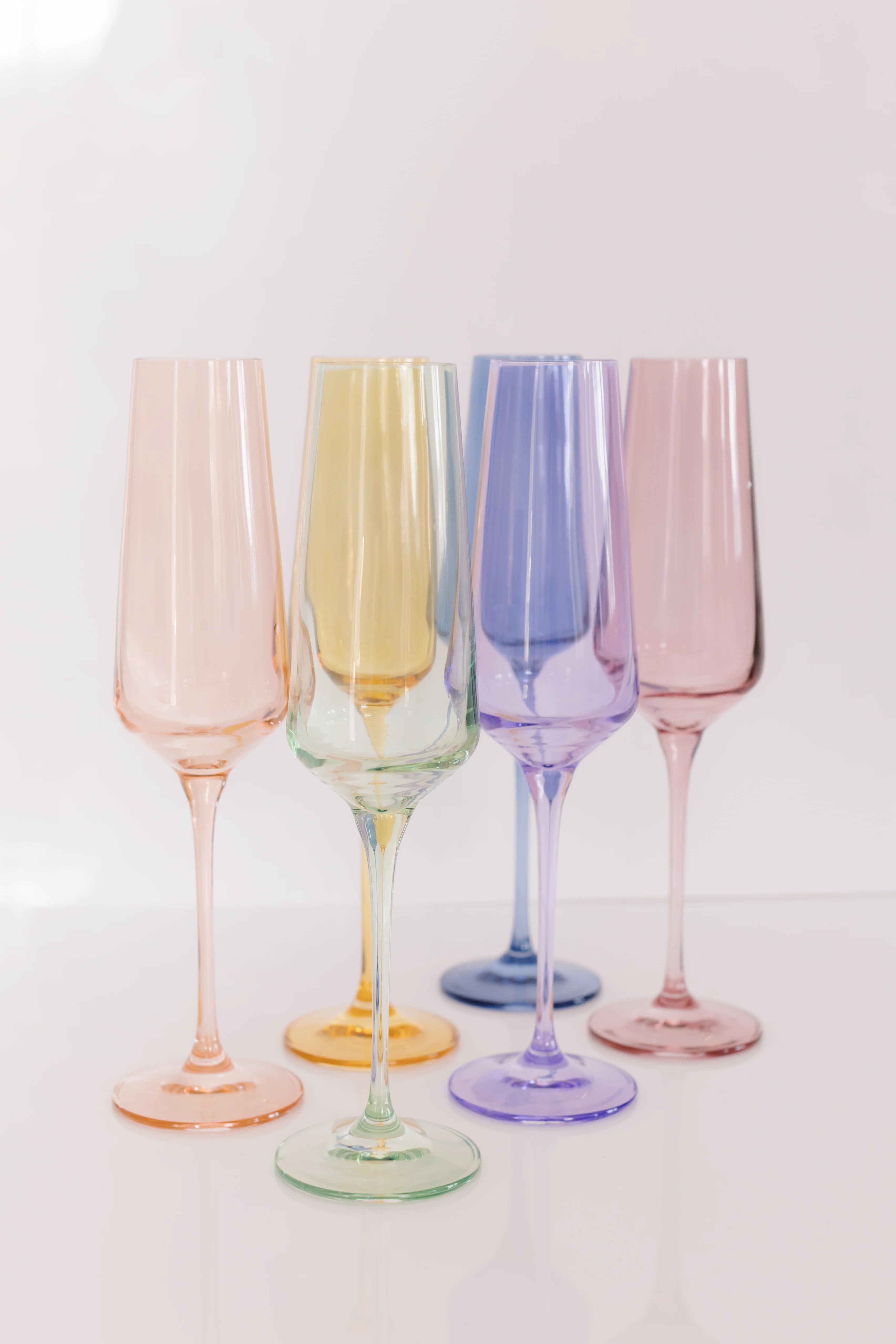 Estelle Champagne Flute - Pastel Mixed Set