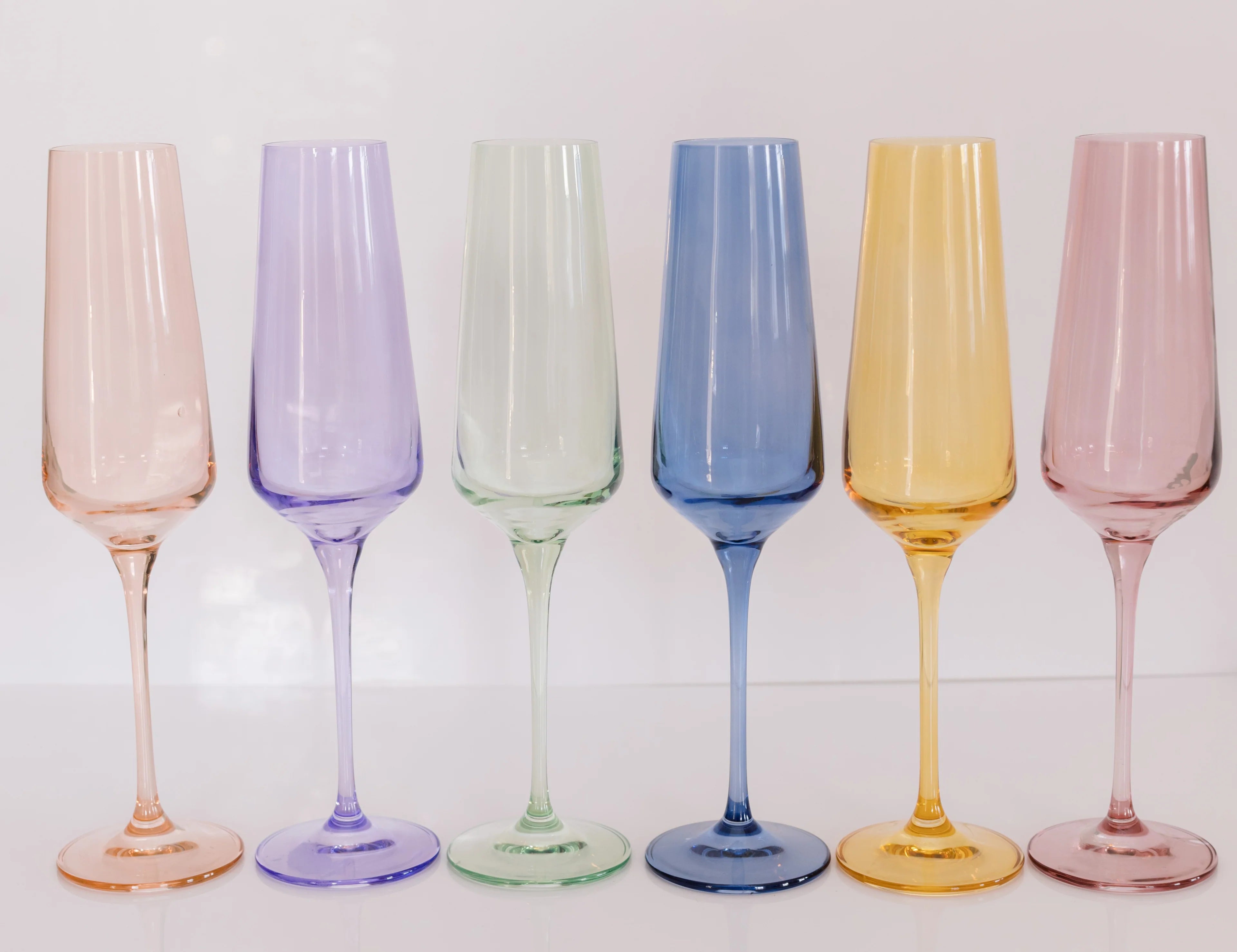 Estelle Champagne Flute - Pastel Mixed Set