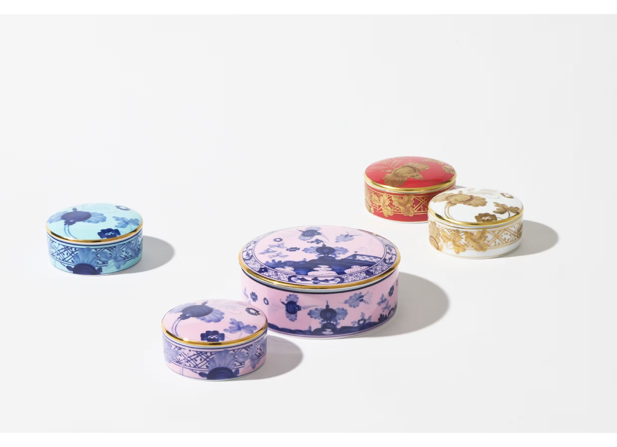 Oriente Italiano Azalea Round Trinket Box