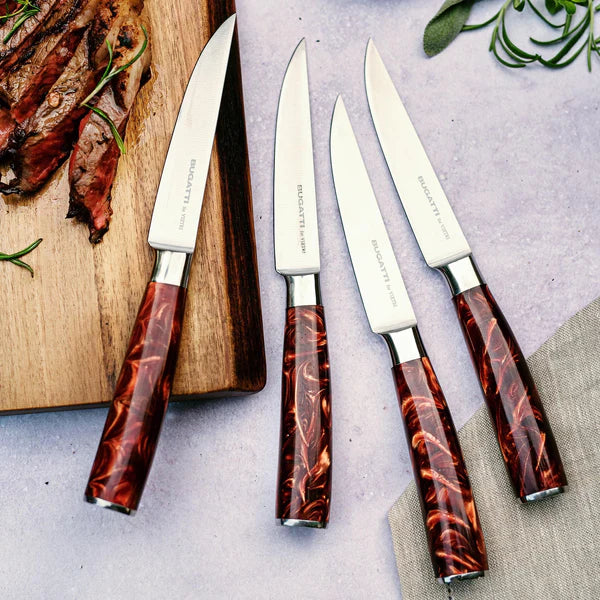 Costello Brown Marbled Steak Knives - Set of 4