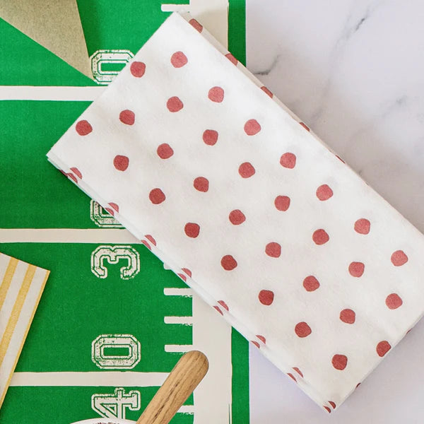 Papersoft Napkins Dot Crimson Guest Towels (Pack of 20)