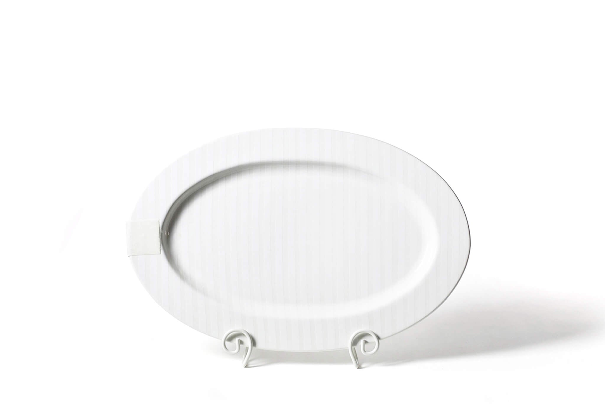 White Stripe Big 20 Oval Entertaining Platter