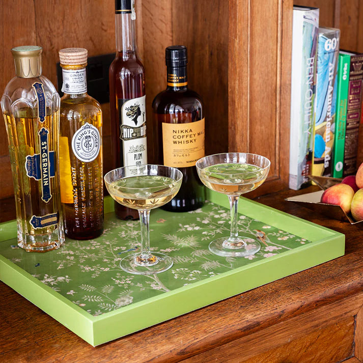 Small Green Chinoiserie Tray