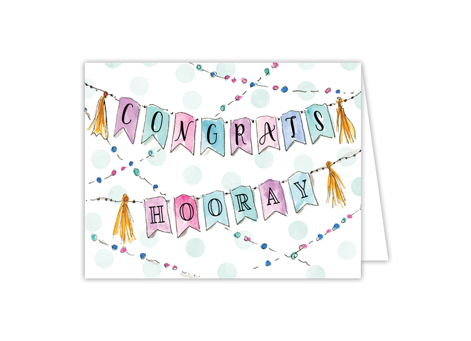 Handpainted Congratulations Greeting Card