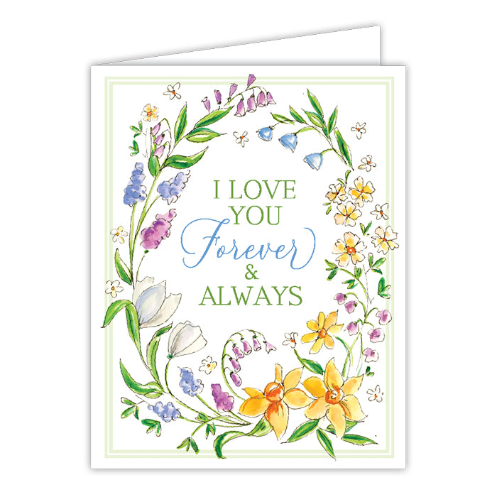 Handpainted Anniversary Greeting Card
