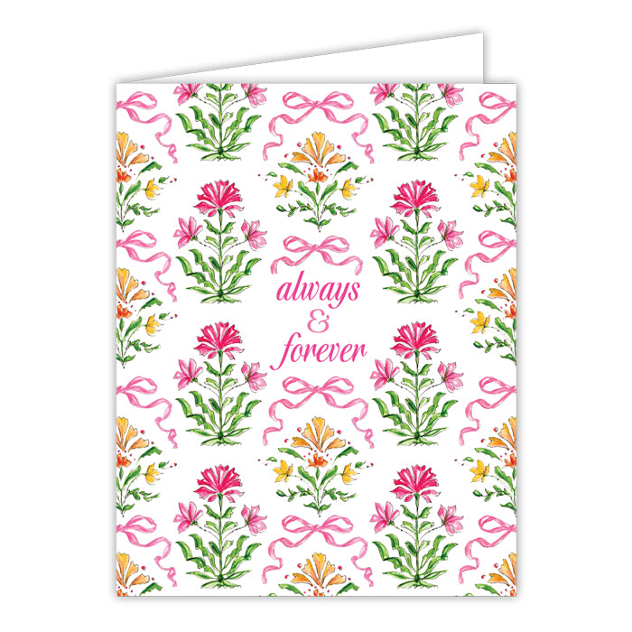Handpainted Anniversary Greeting Card
