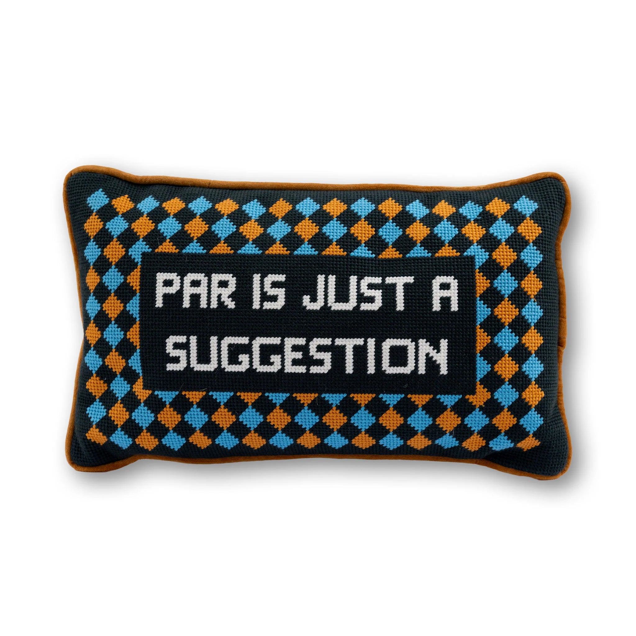 Par is a Suggestion Needlepoint Pillow