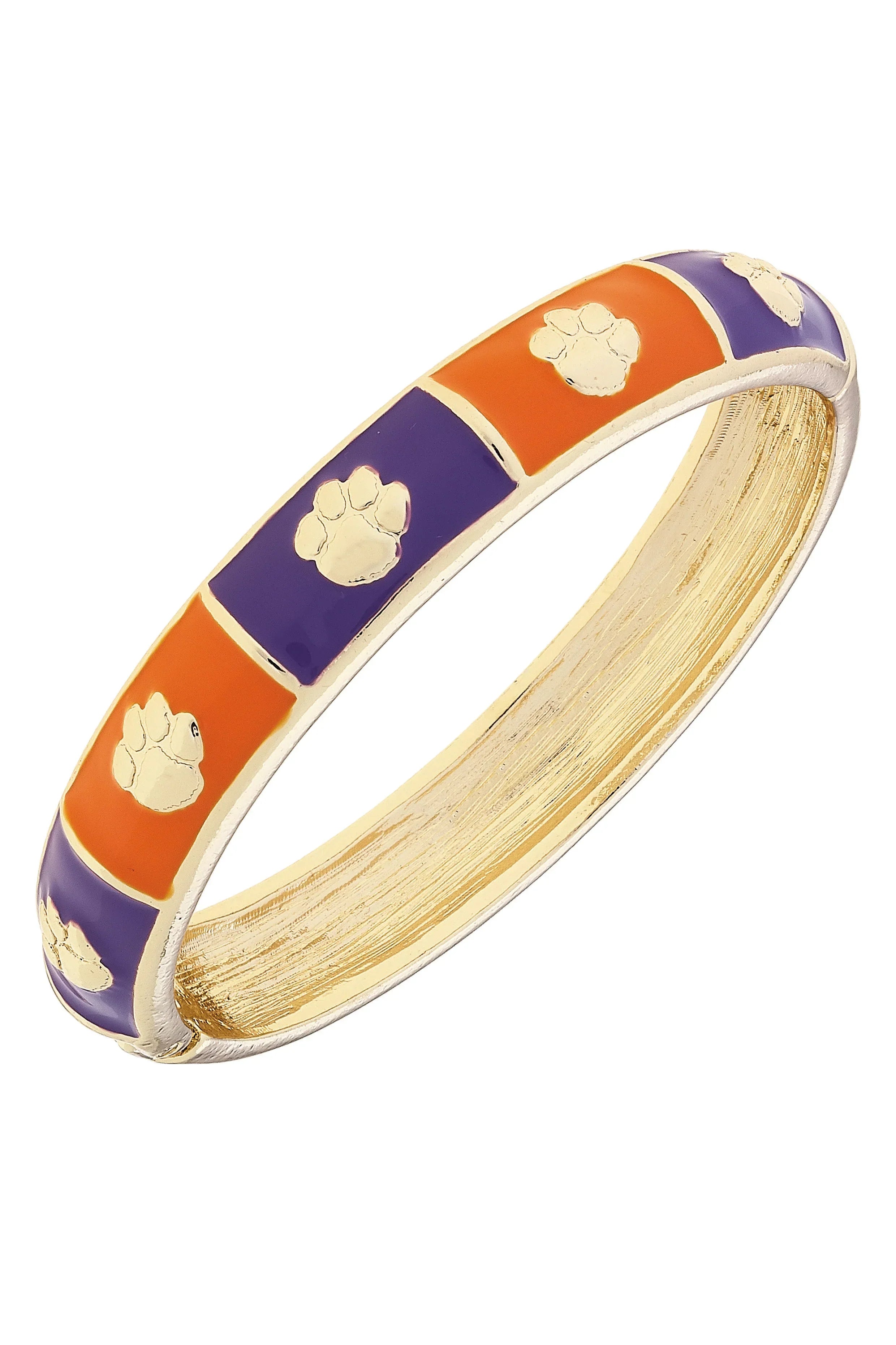 Game Day Sculpted Enameled Logo Bangle
