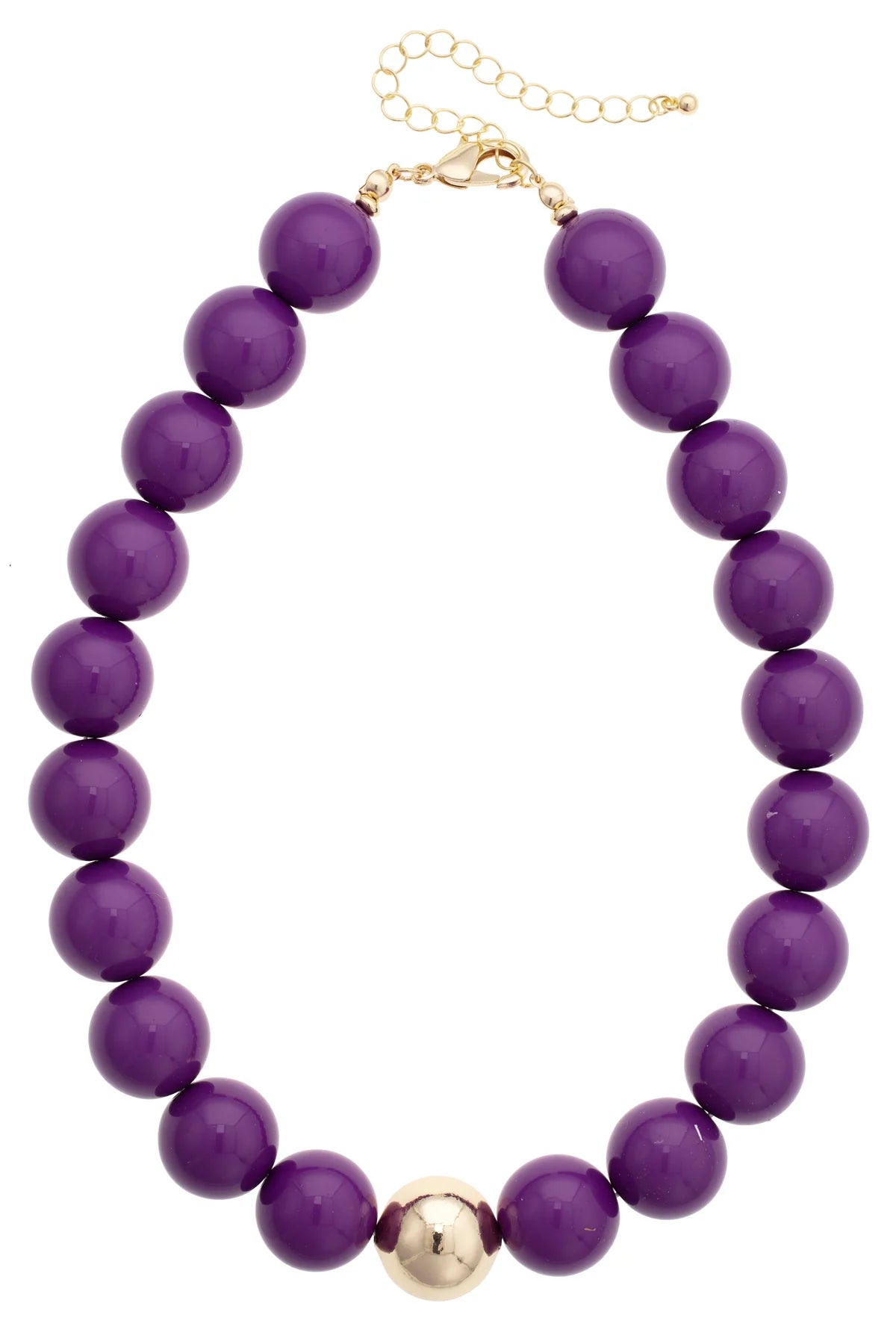 Marjorie Beaded Gumball Game Day Necklace