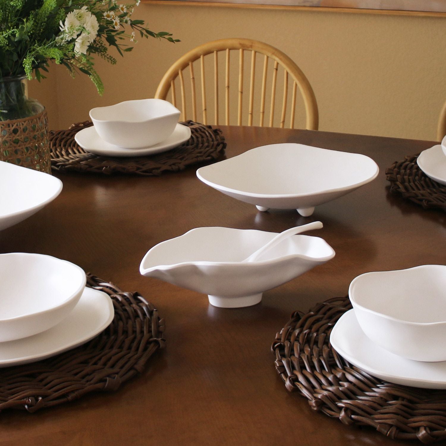 VIDA Nube Sm Oval Bowl with Spoon (White)