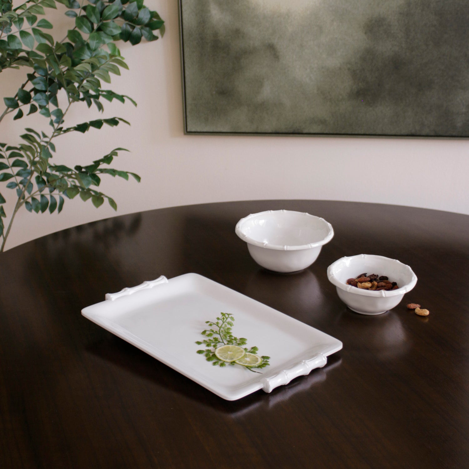 VIDA Bamboo Small Dip Bowl (White)