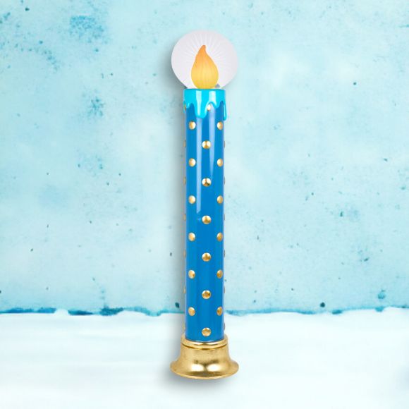 Vintage Blue LED Candle Display - 51 In