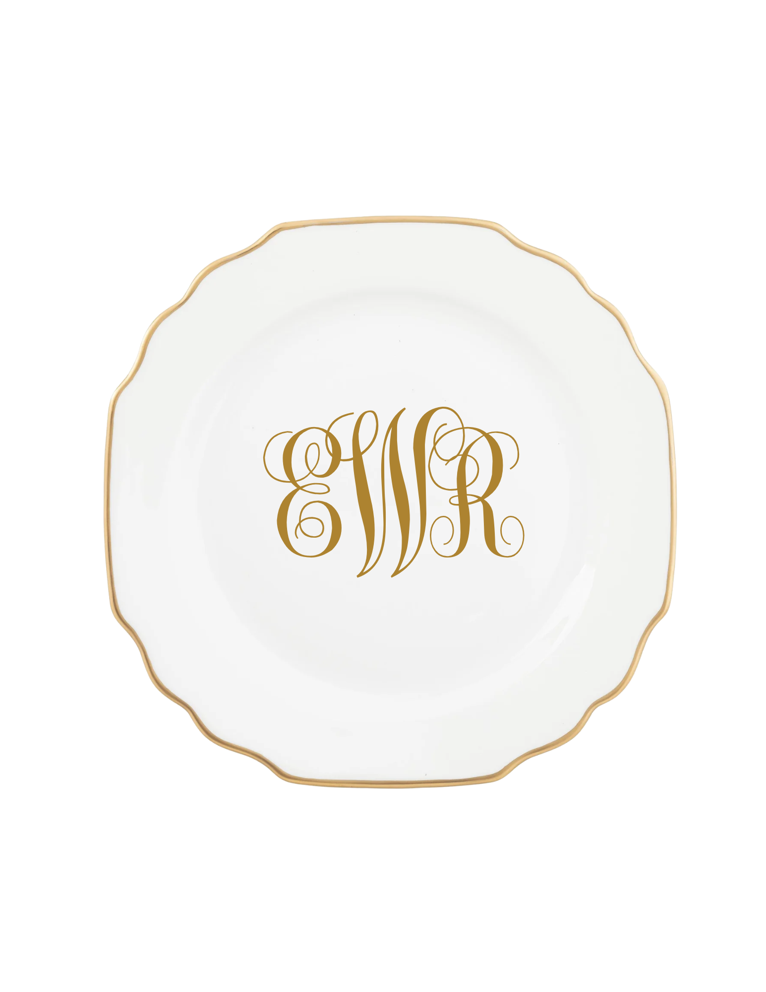 Ultra White Georgian Gold Salad Plate - EWR