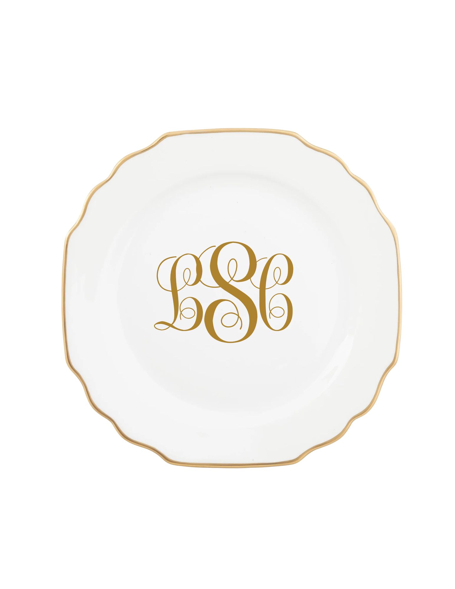 Ultra White Georgian Gold Salad Plate - LSC