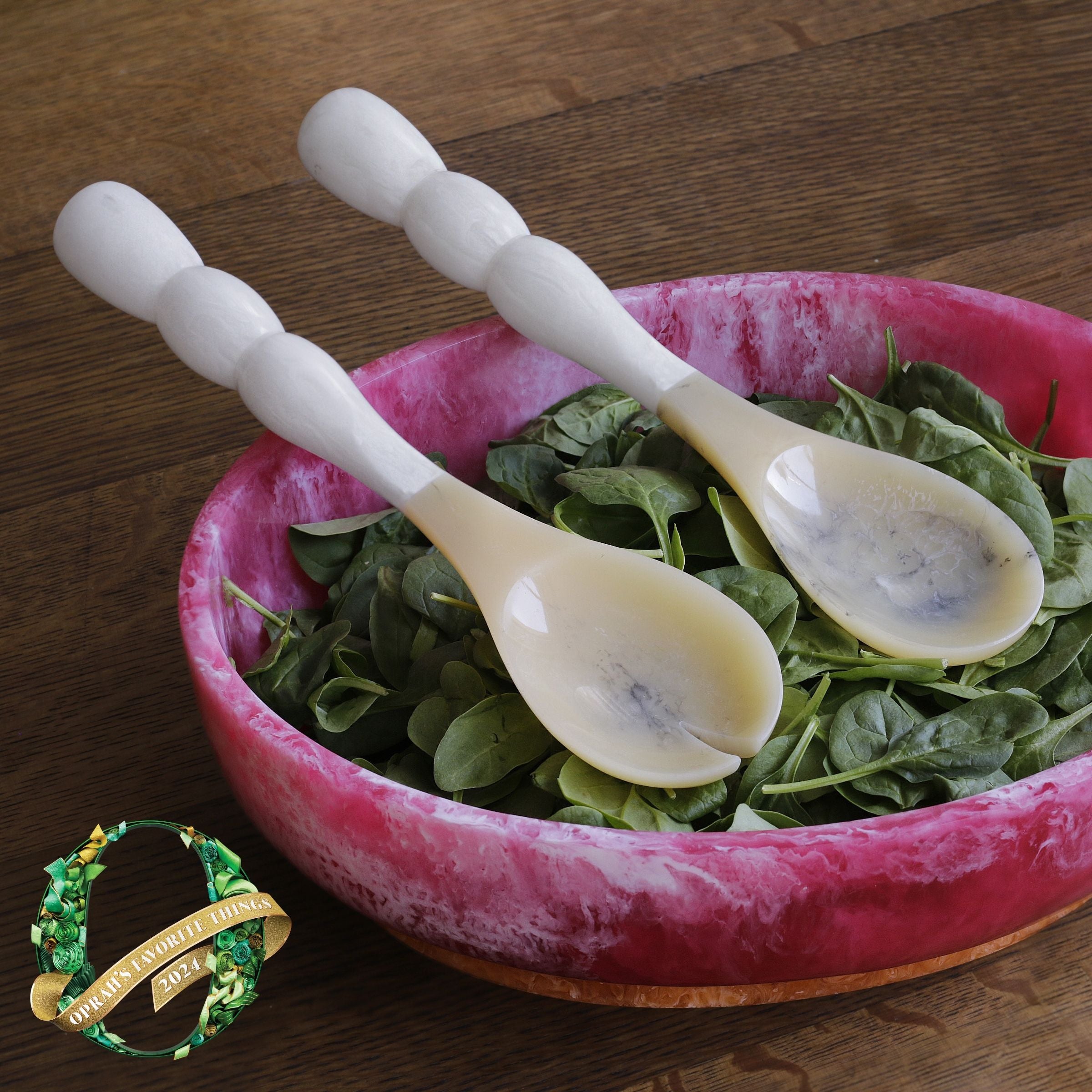 Resin Rio Bubble Salad Servers (White)