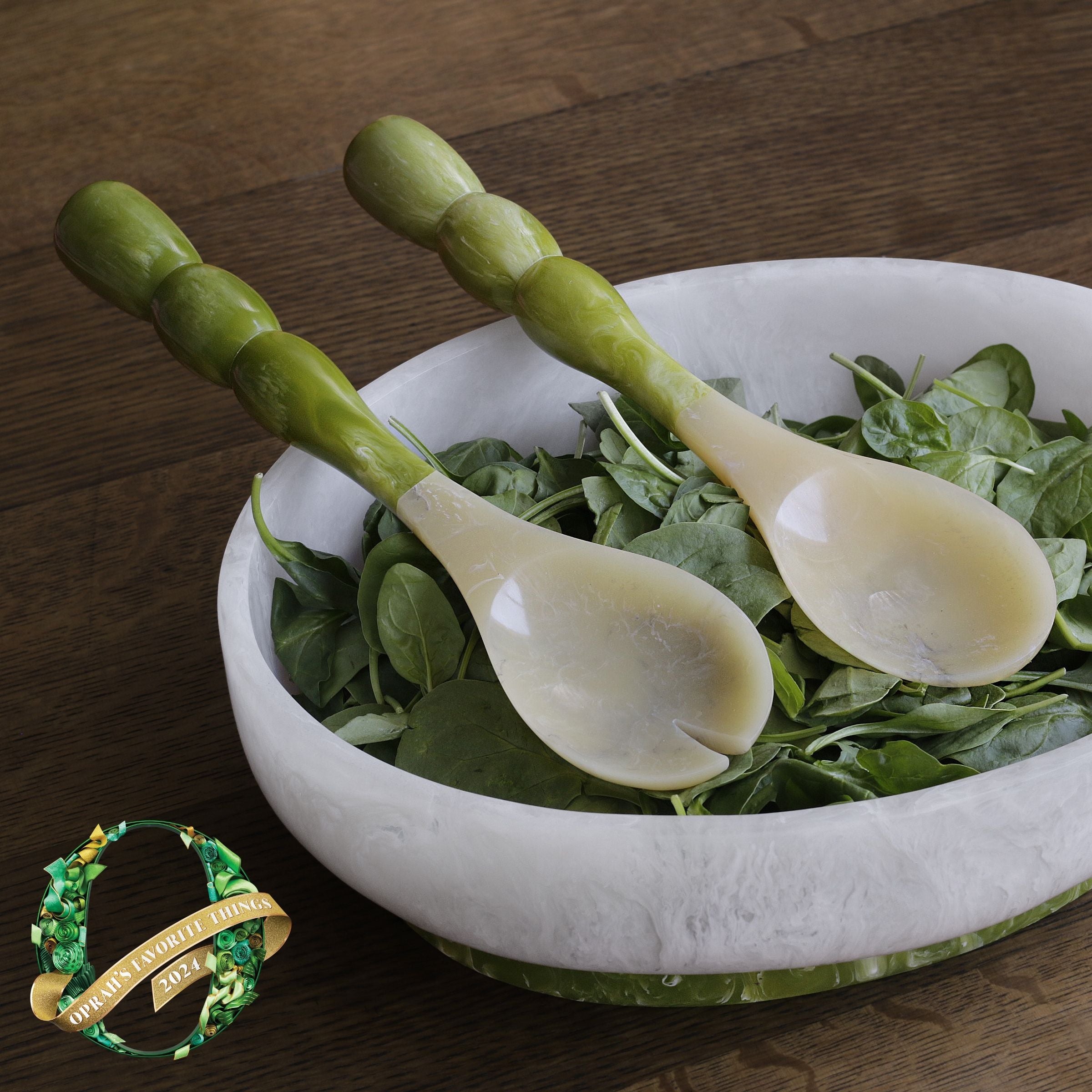 Resin Rio Bubble Salad Servers (Green)