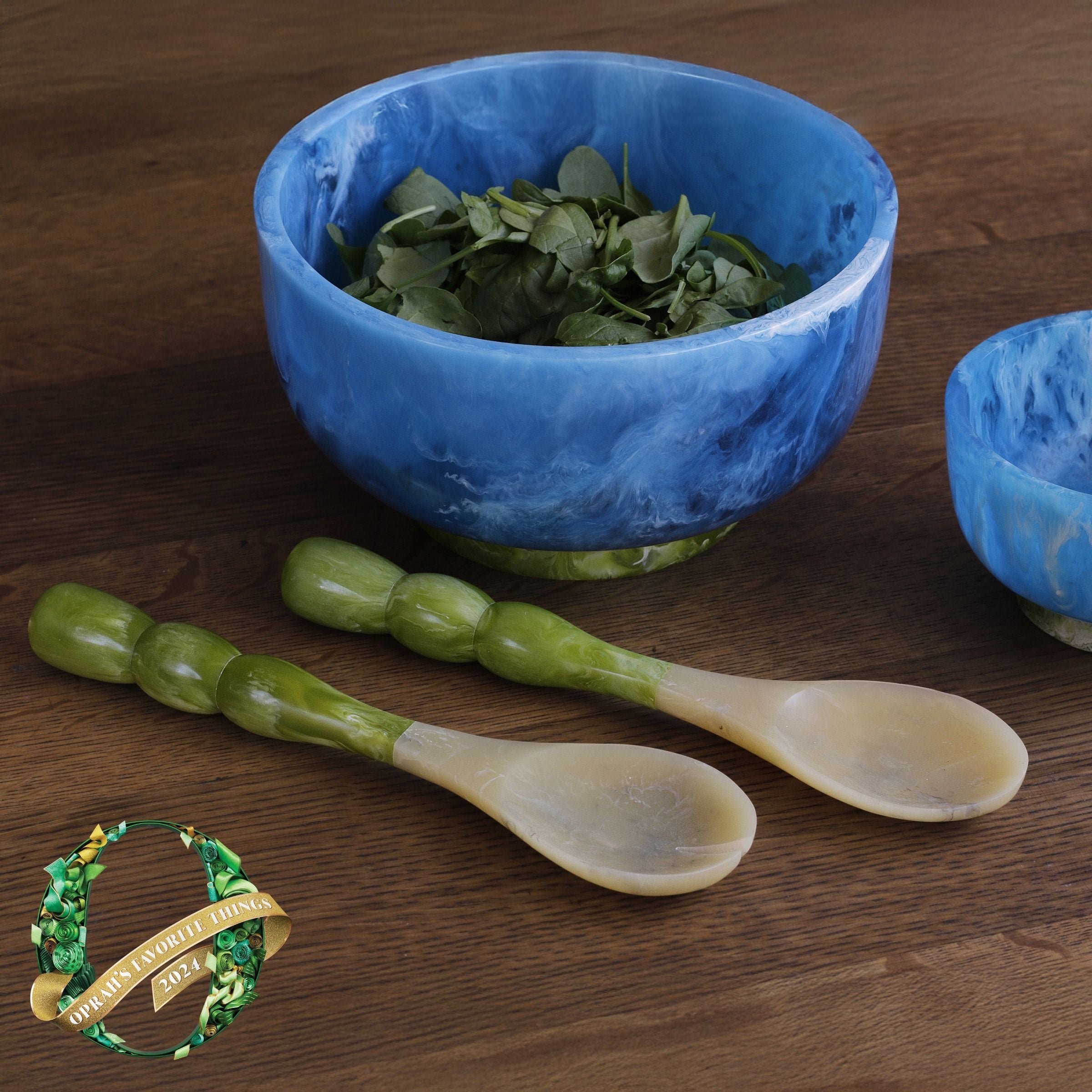 Resin Rio Bubble Salad Servers (Green)