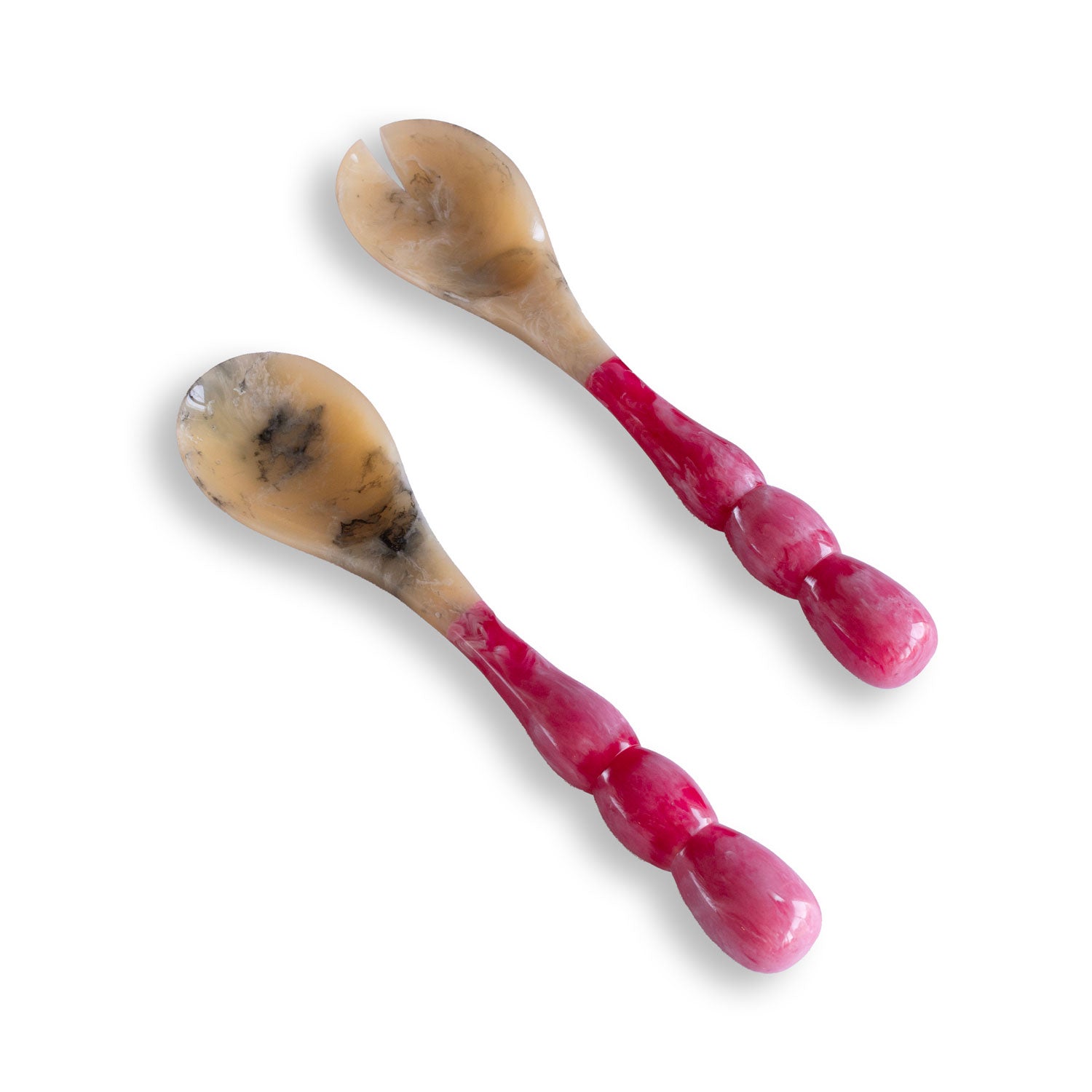 Resin Rio Bubble Salad Servers (Pink)