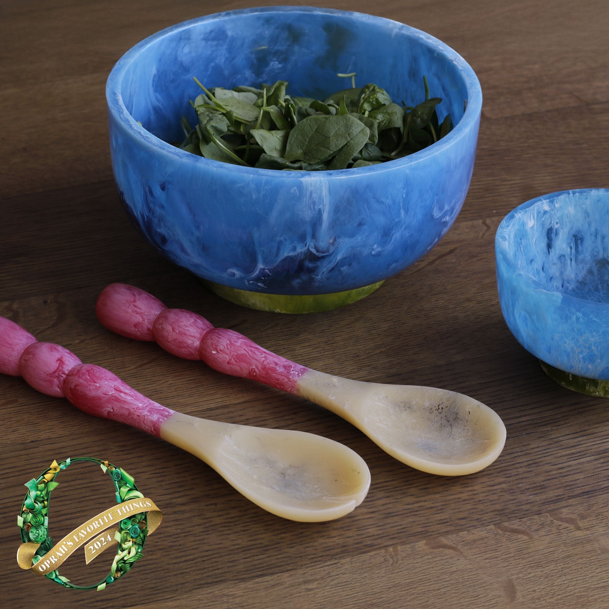 Resin Rio Bubble Salad Servers (Pink)