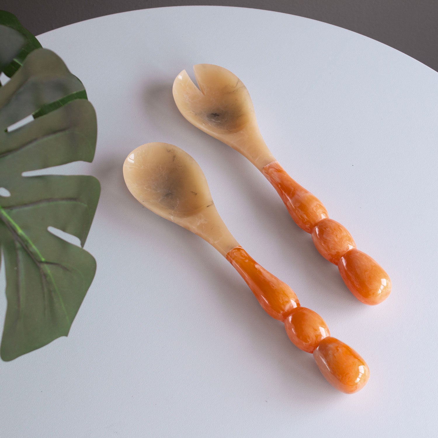 Resin Rio Bubble Salad Servers (Orange)
