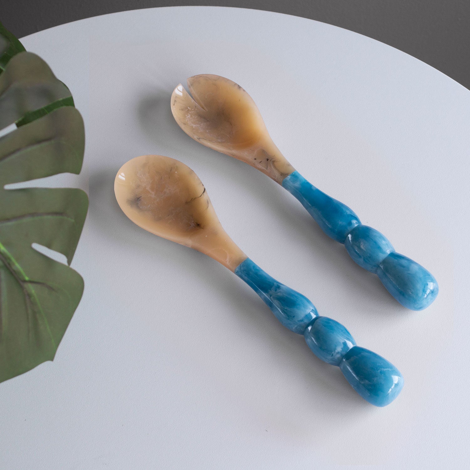 Resin Rio Bubble Salad Servers (Blue)