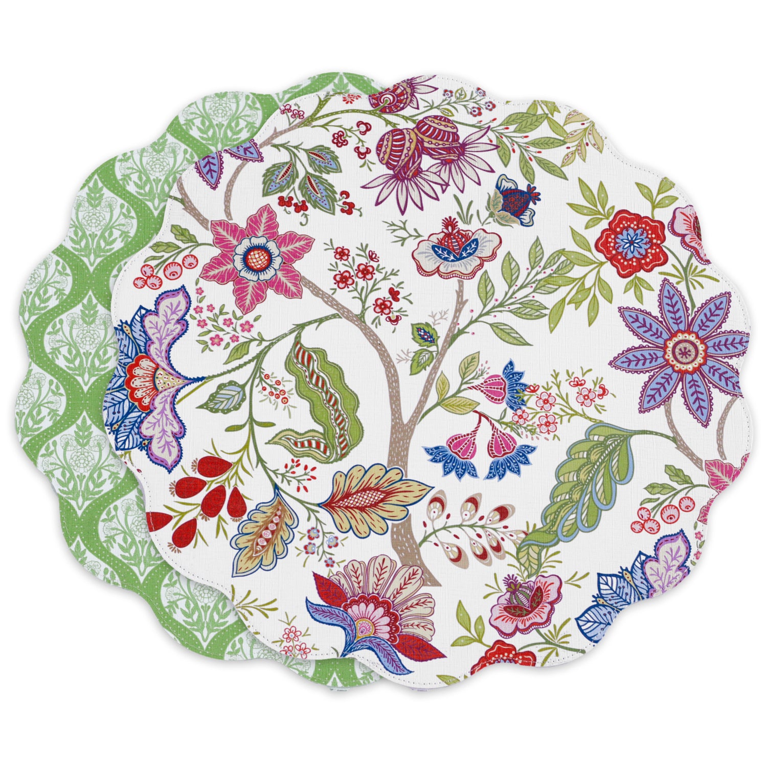 VIDA Blooms & Branches Reversible Round Placemats