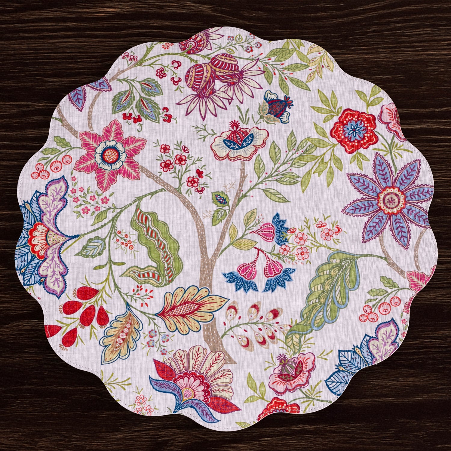 VIDA Blooms & Branches Reversible Round Placemats