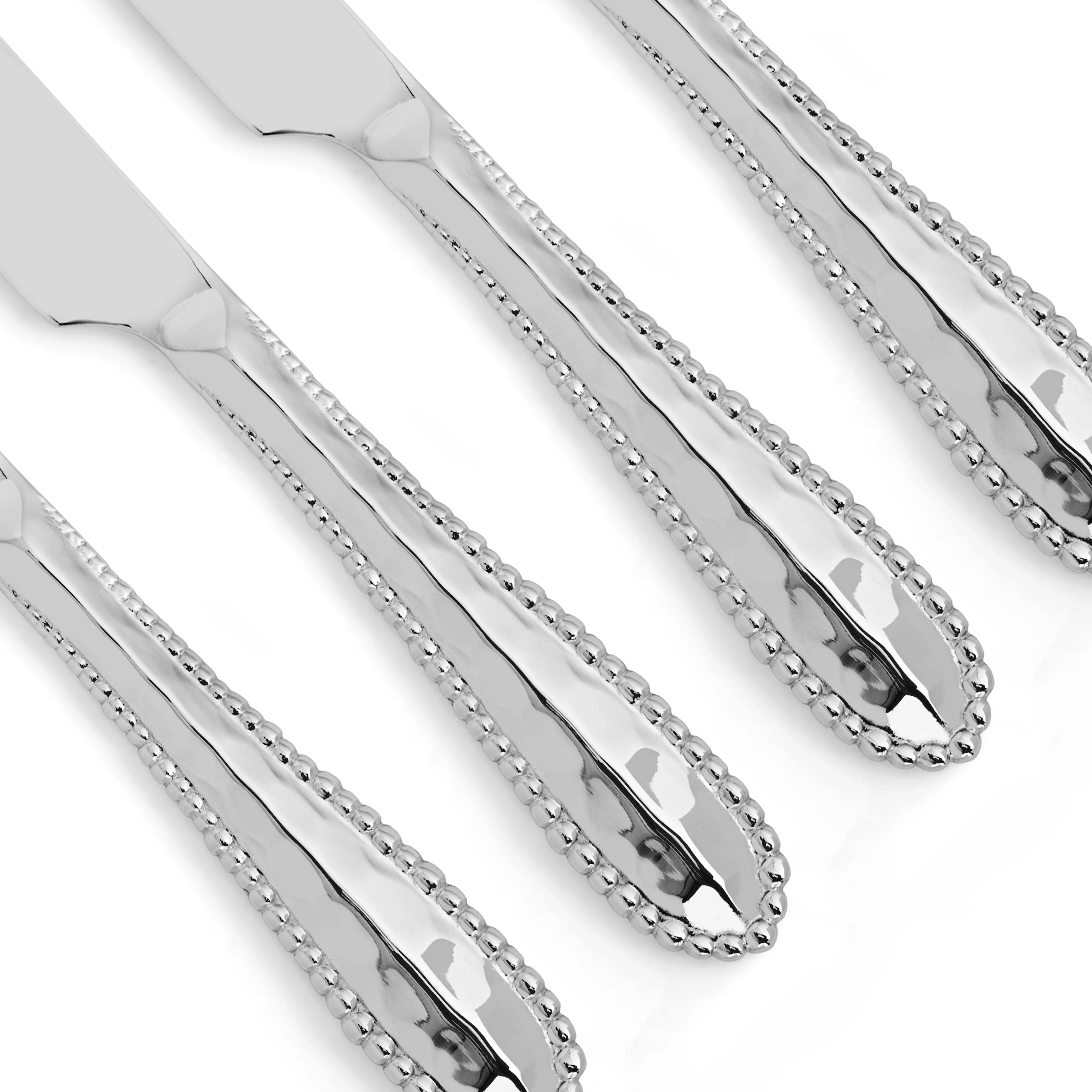 Molten Steak Knife Set - Silver