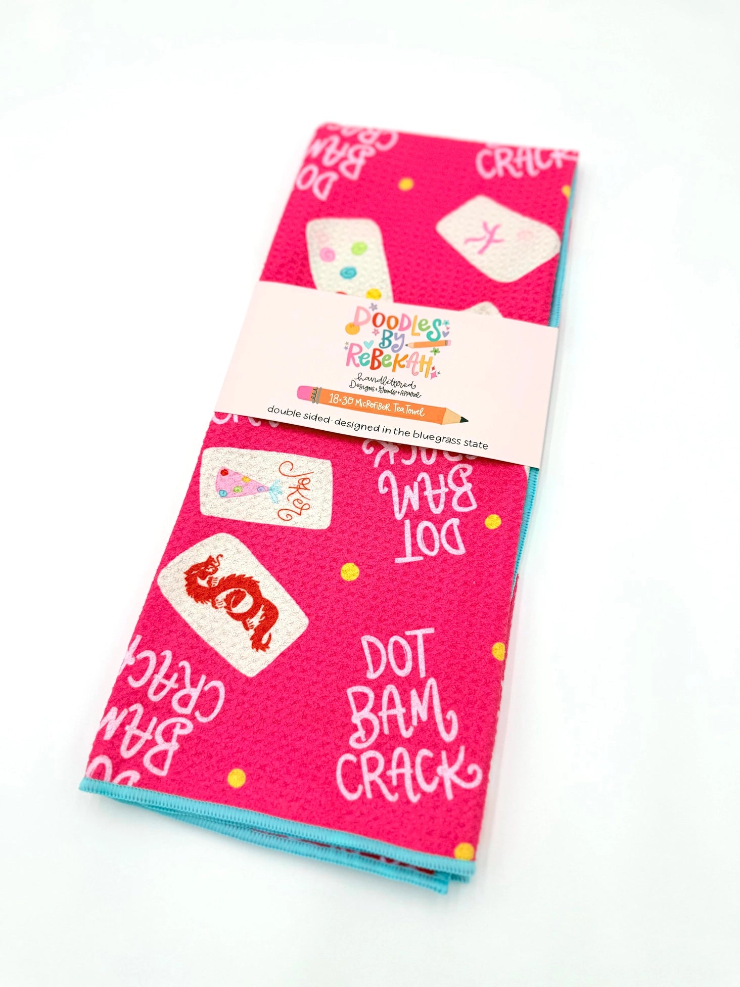 Mahjong Microfiber Tea Towel