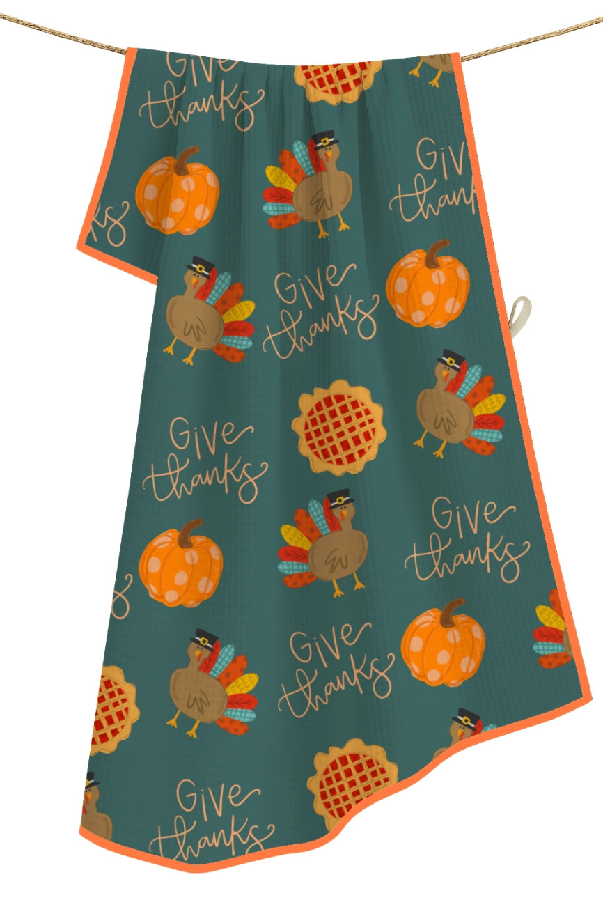 Give Thanks Microfiber Tea Towel