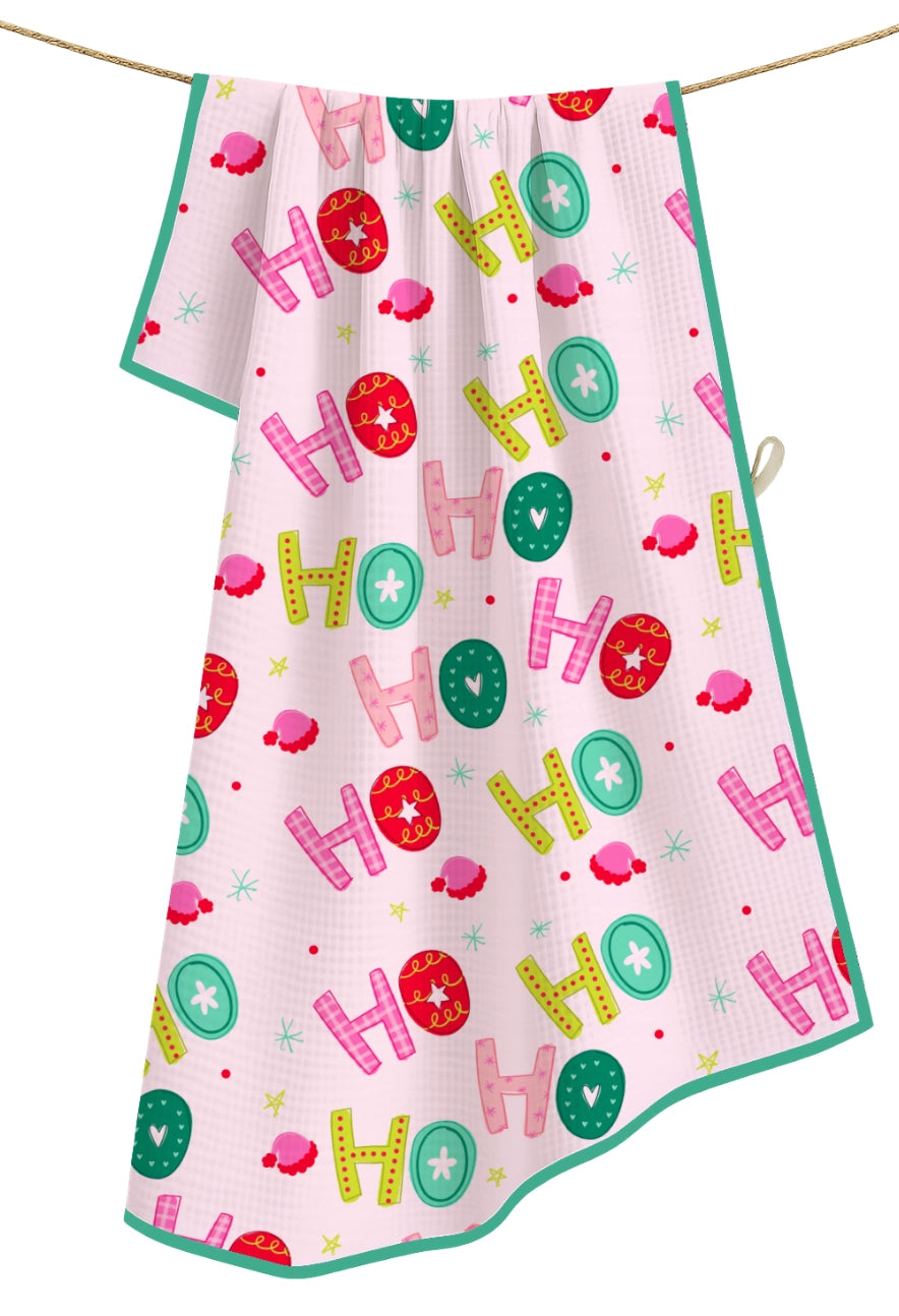 Ho Ho Ho Microfiber Tea Towel