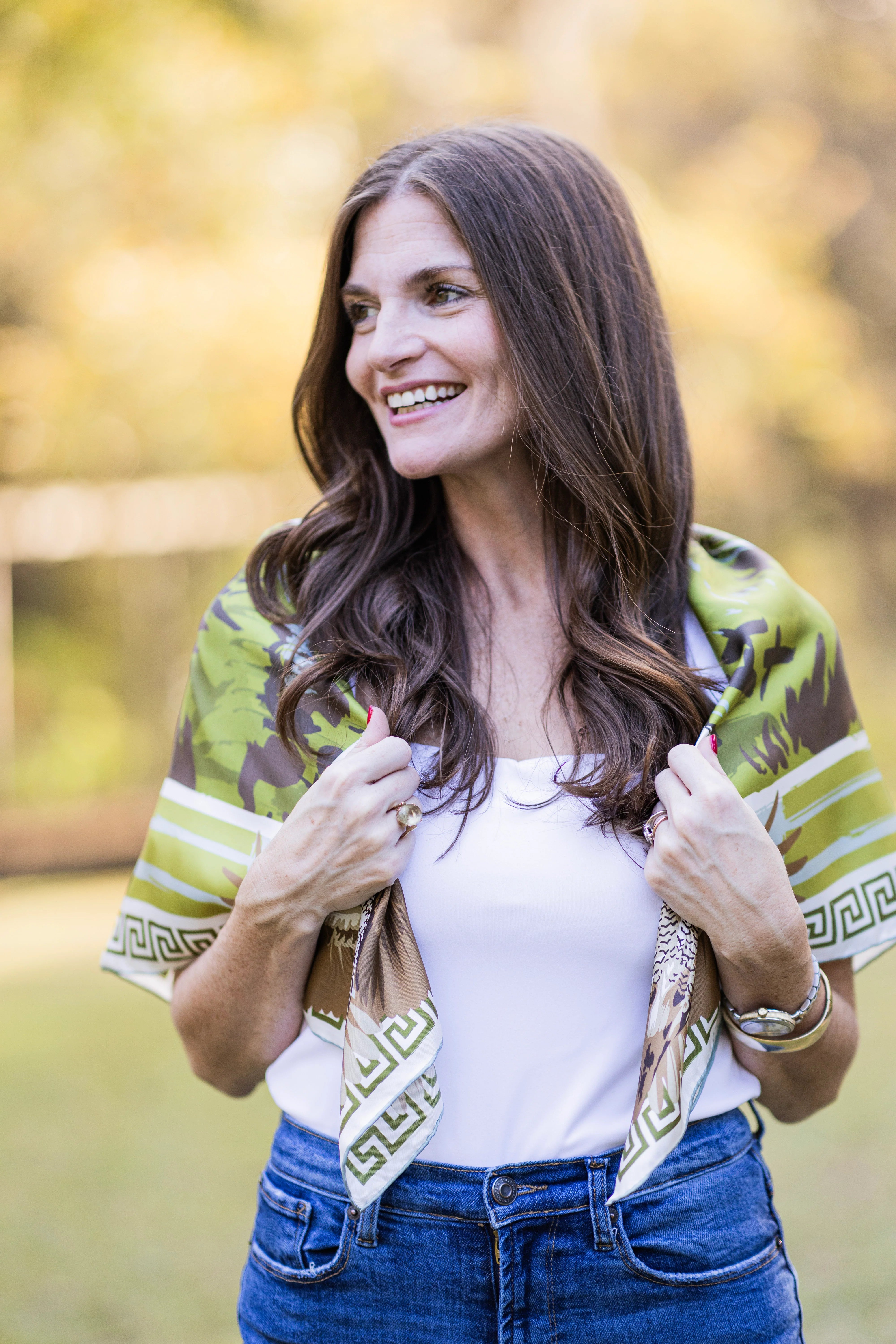 Pink Ocmulgee Alligator Silk Scarf