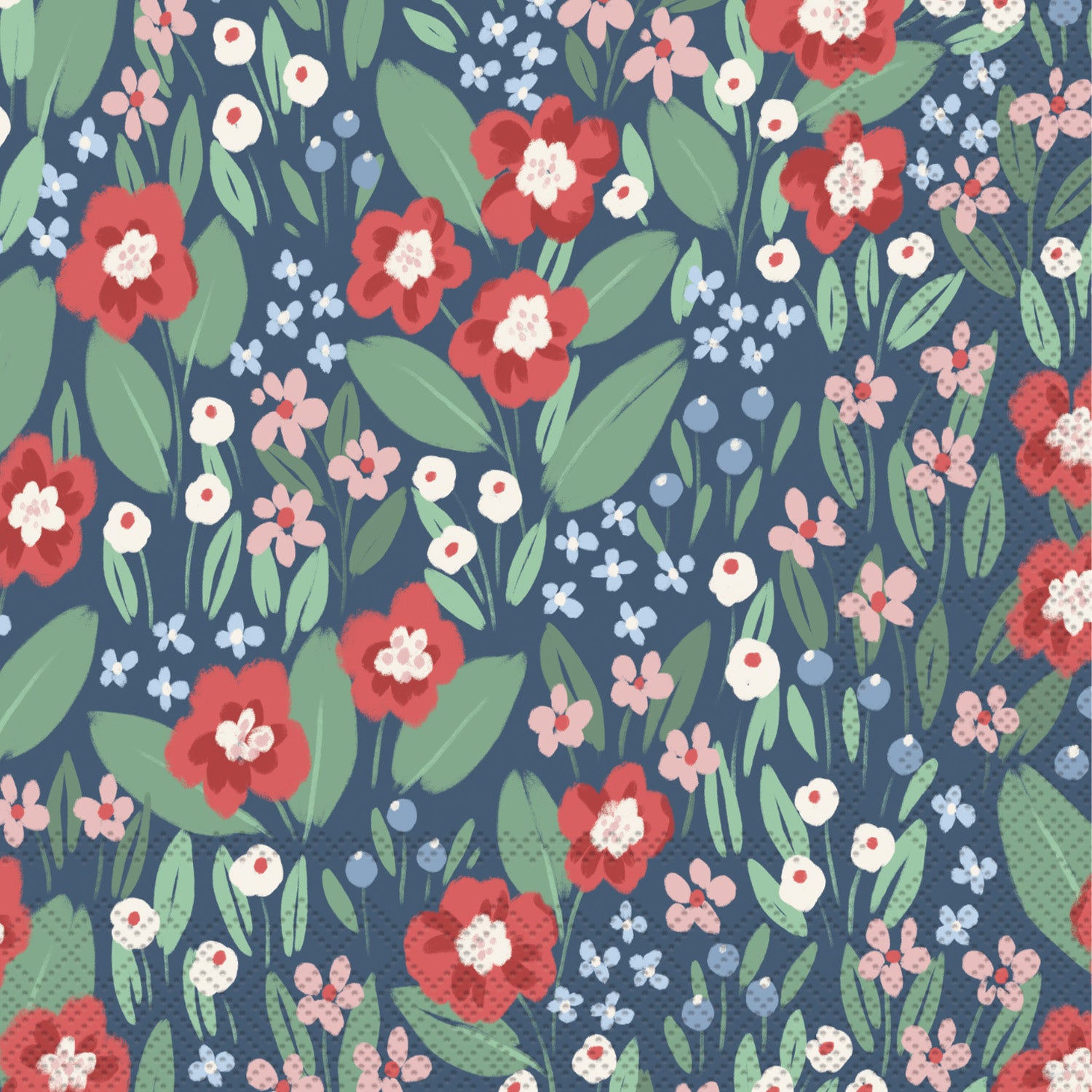 Joyful Arrangements Blue Paper Napkins