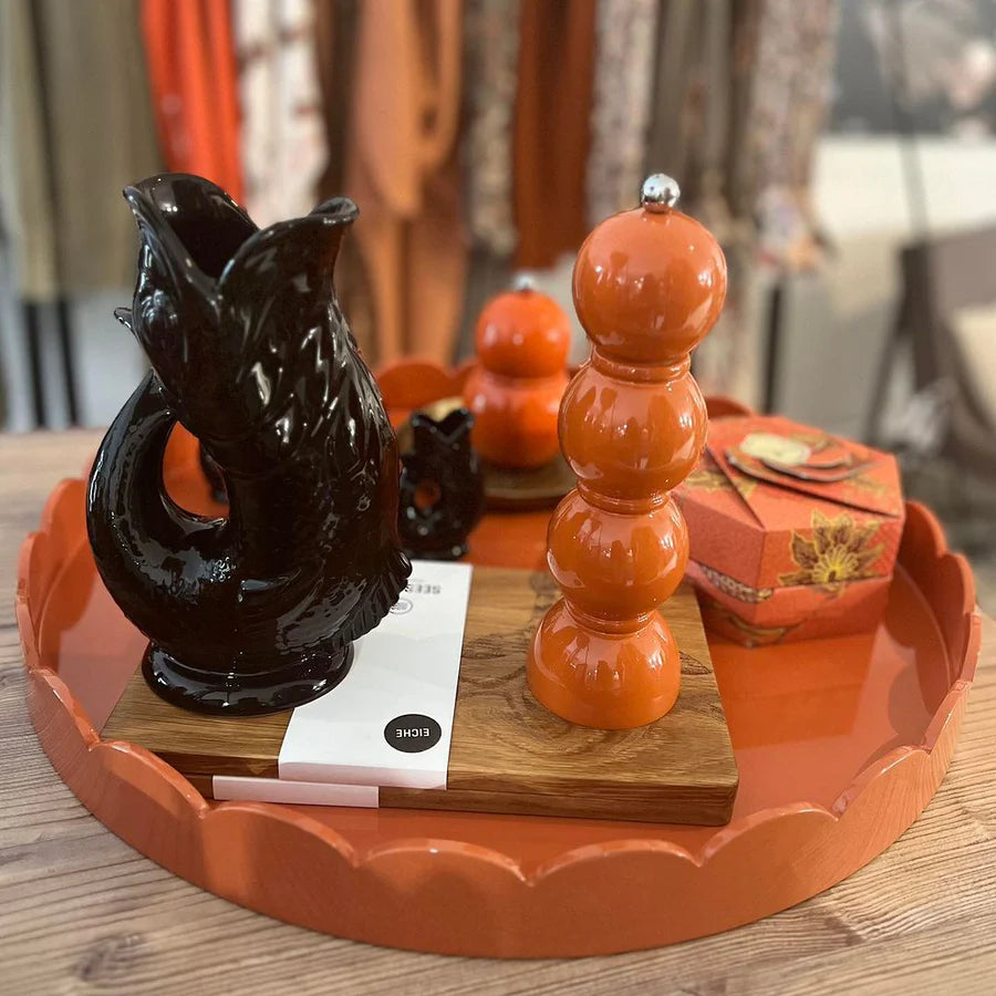 Orange Bobbin Salt or Pepper Mill