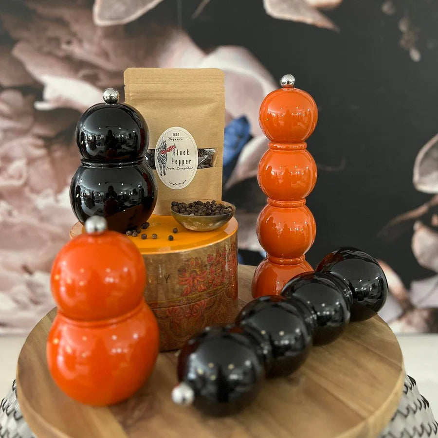 Orange Bobbin Salt or Pepper Mill