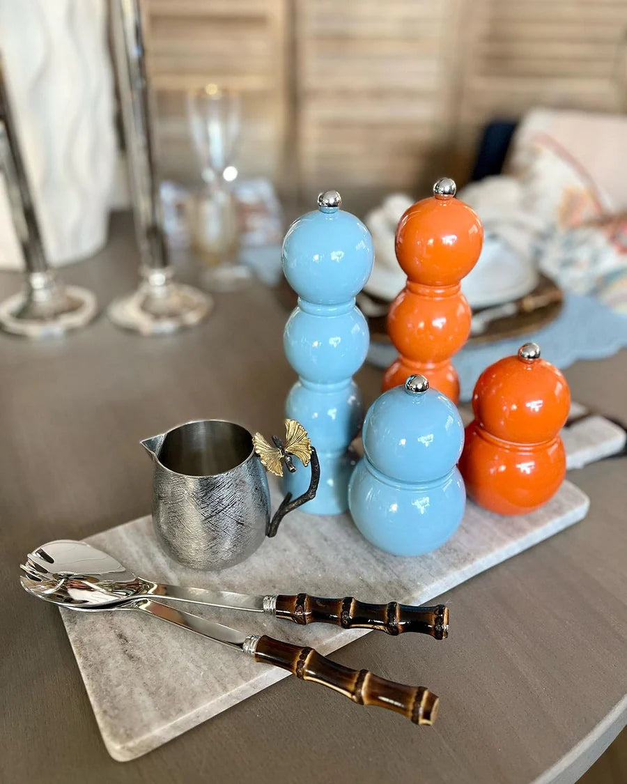 Orange Bobbin Salt or Pepper Mill