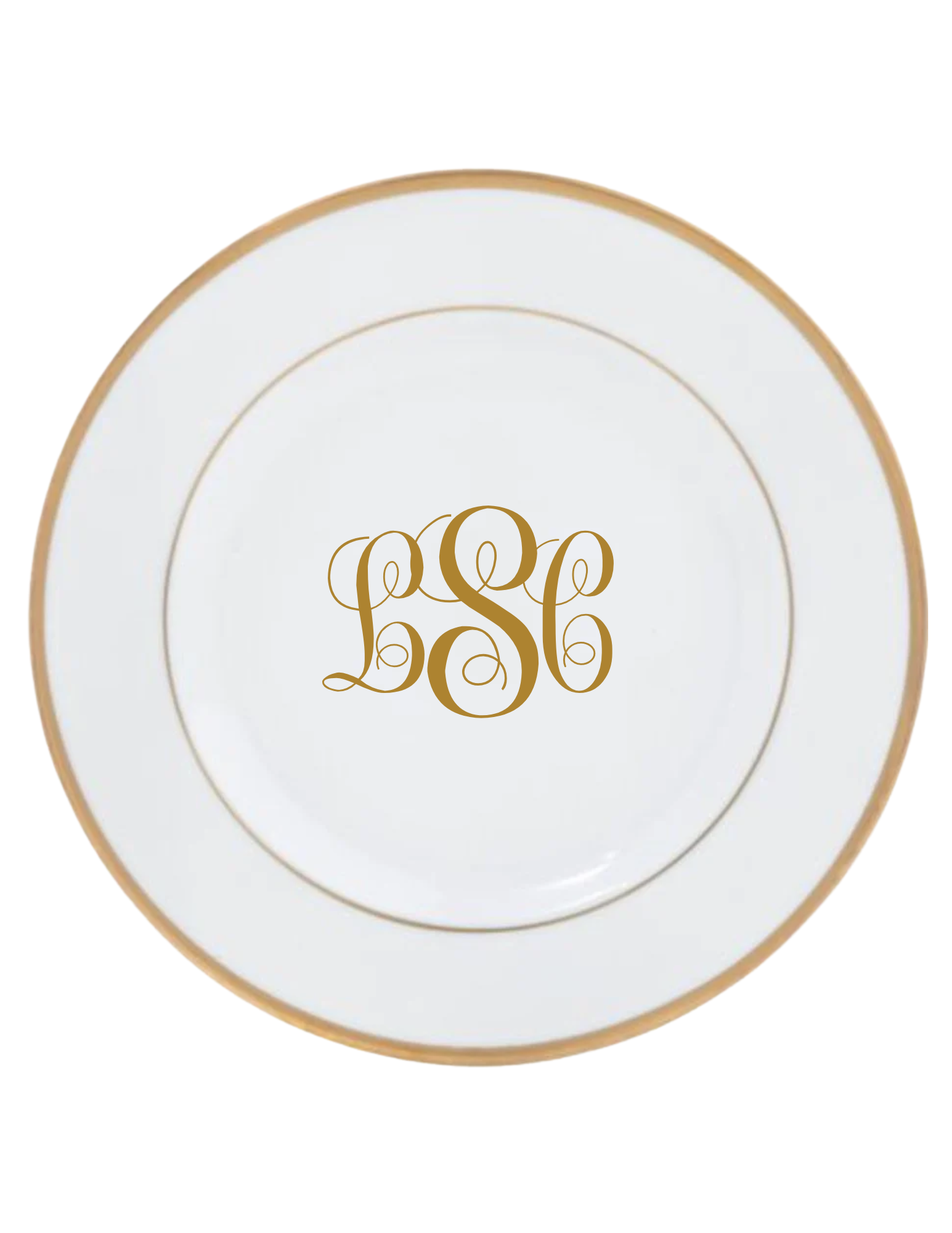 Ultra Signature Gold With Monogram Dinner Plate - LSC