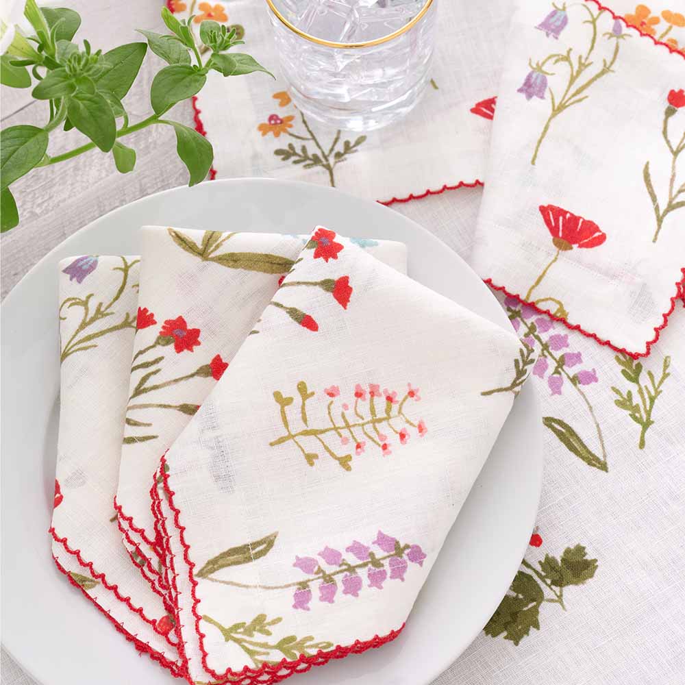 Botanical Garden Linen Napkin | Set Of 4