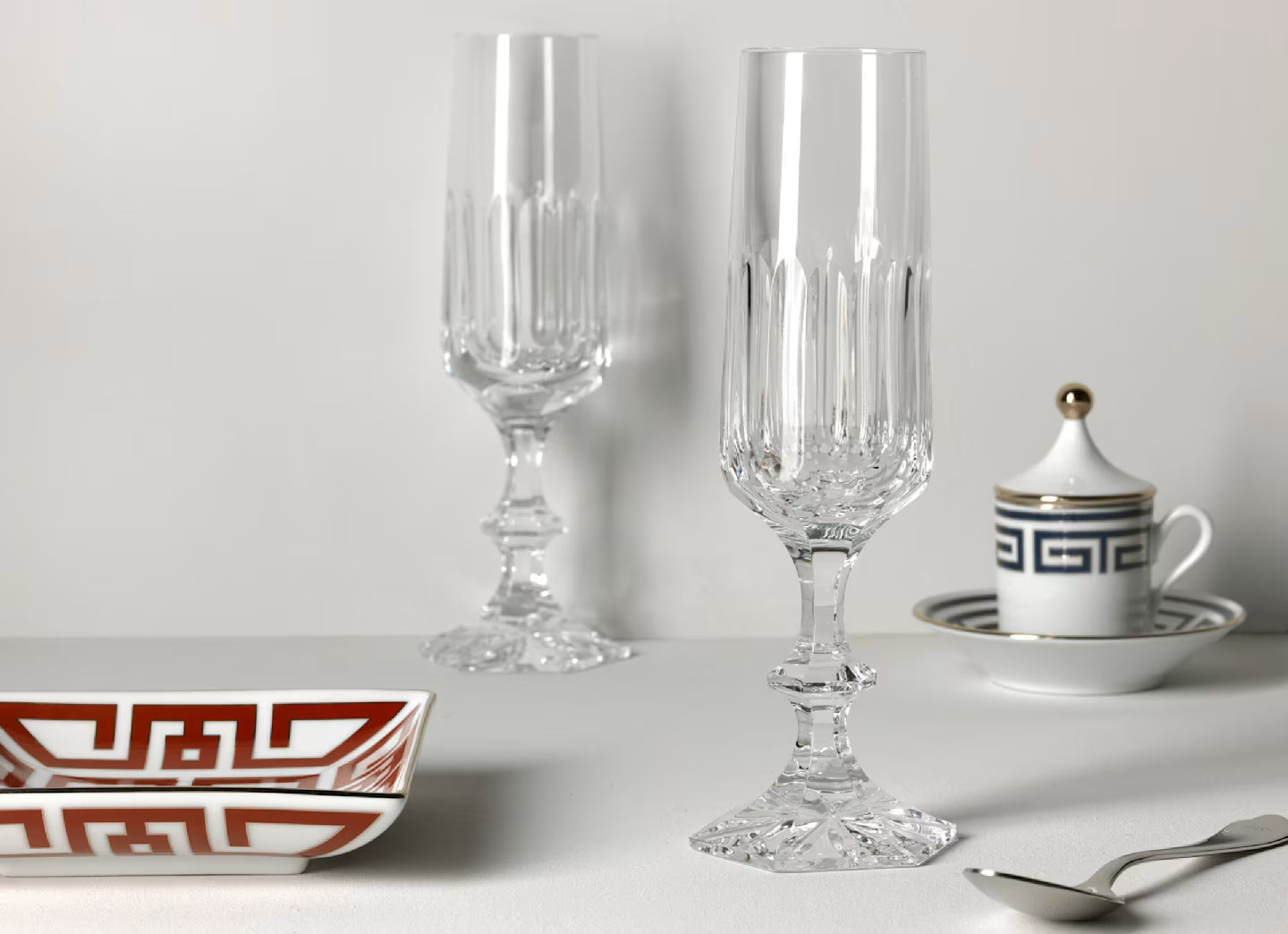 Granduca Crystal Flute Goblet Pair