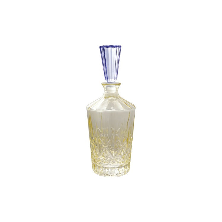1 Qt. Cut Glass Decanter With Glass Stopper