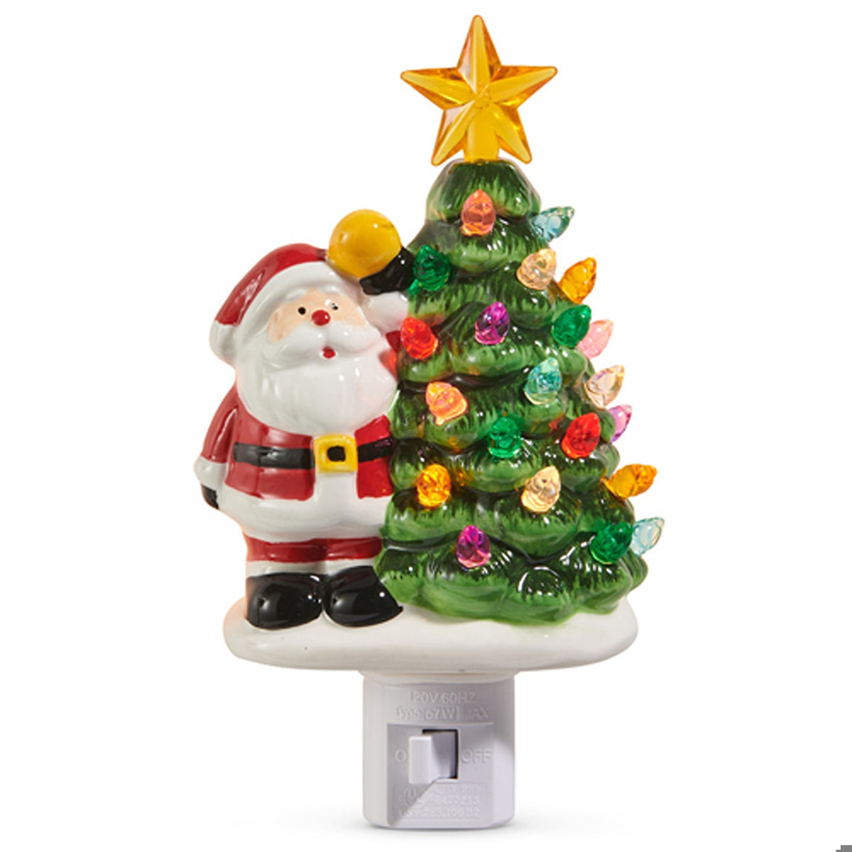 Santa with Tree Night Light